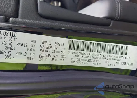 2018 Jeep Grand Cherokee Sterling Edition 4X4 из США, поврежденный, VIN 1C4RJFBG6JC223323